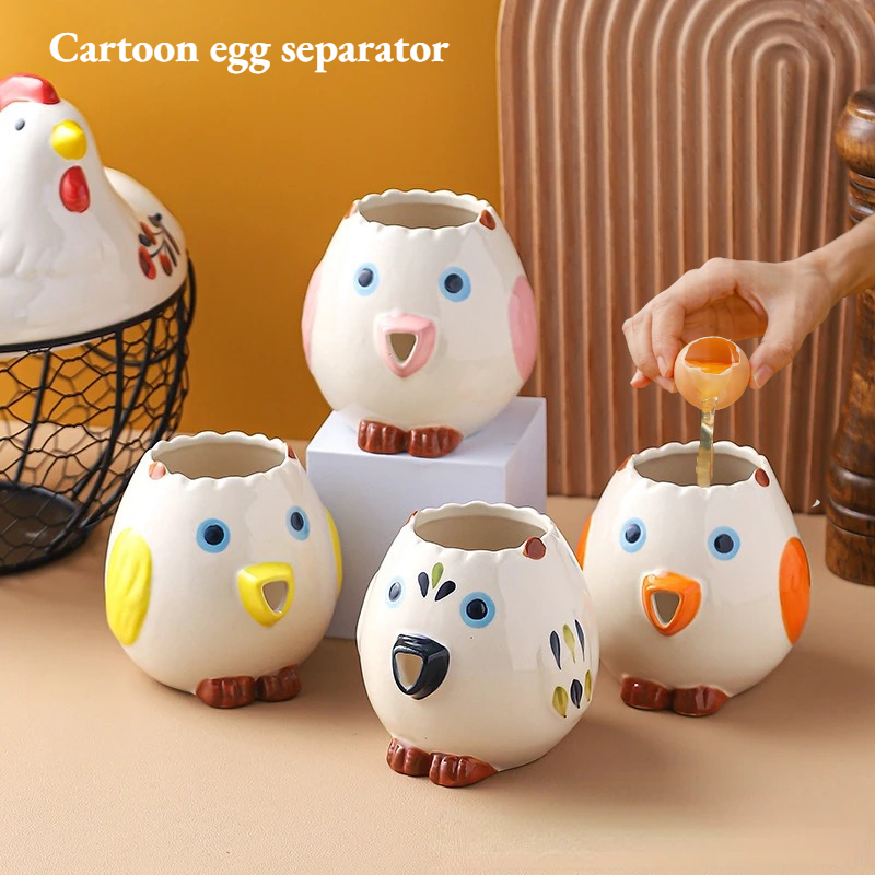 Egg Separator Tool - فاصل بيض سيراميك على شكل دجاجة