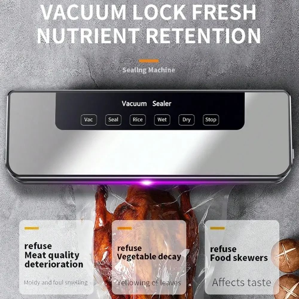 Kitchen Gadgets Organizer - جهاز تفريغ الهواء الكهربائي بزر لمس،