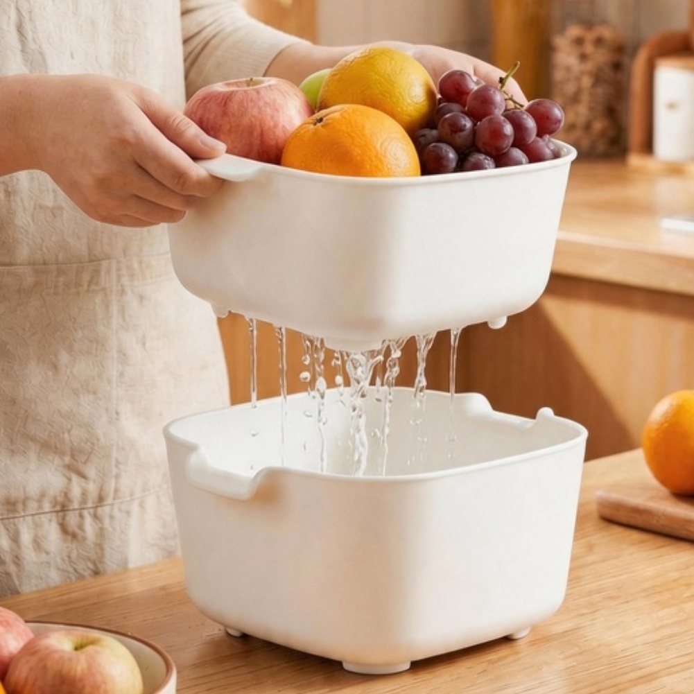 سلة تصريف من طبقتين بدرجة غذائ - مراجعة Kitchen Gadgets Organizer وسعره