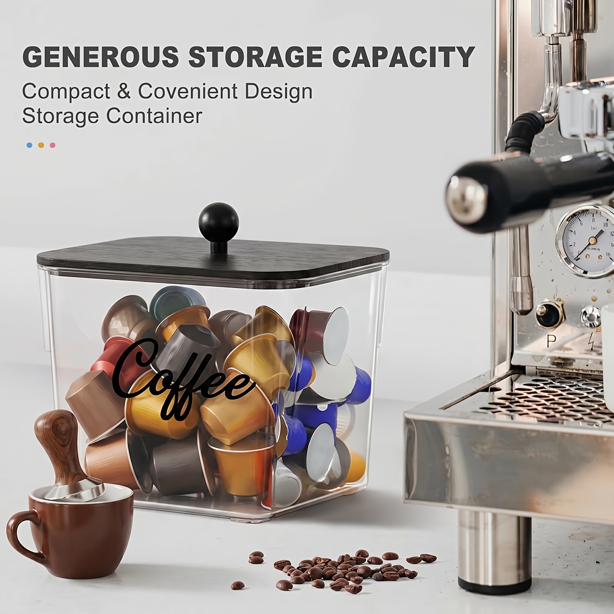 حامل كبسولات القهوة مع أغطية،  - مراجعة Kitchen Gadgets Organizer وسعره